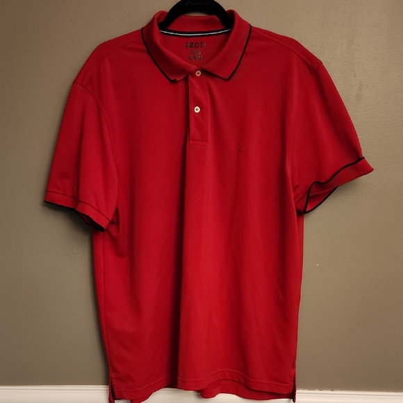 IZOD Men's Red Polo Shirt - Picture 1 of 9